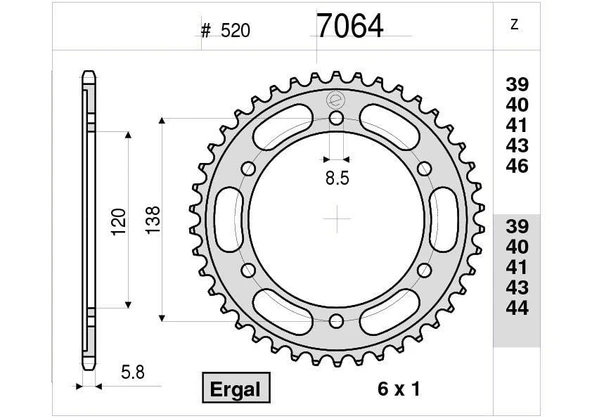 HONDA 250 CBR OGNIBENE ARKA DİŞLİ 38T ürün görseli 1