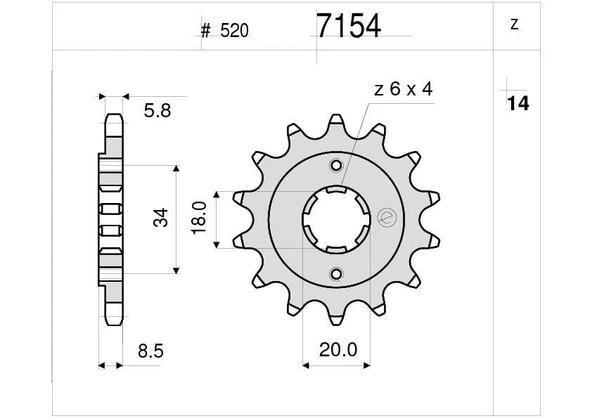 HONDA CMX 250 OGNIBENE ÖN DİŞLİ 13T ürün görseli 1