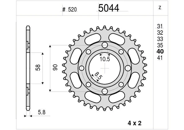 KTM 200 DUKE OGNIBENE ARKA DİŞLİ 43T ürün görseli 1