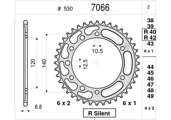 KAWASAKI OGNIBENE ARKA DİŞLİ 39T ürün görseli 1