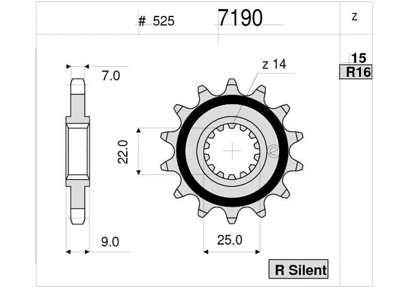 BENELLI TORNADO OGNIBENE ÖN DİŞLİ 15T ürün görseli 1