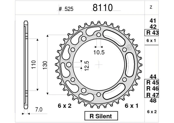YAMAHA 600 R6 06 OGNIBENE ARKA DİŞLİ 43T ürün görseli 1