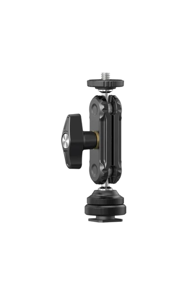 R098 Double Ball Head Magic Arm (1/4"-20 VE COLD SHOE) - Resim 2