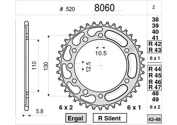 KAWASAKI 500 OGNIBENE ARKA DİŞLİ 45T ürün görseli 1
