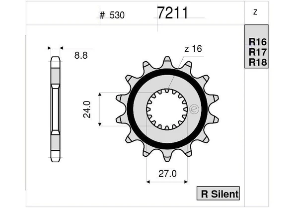 SUZUKI 1300 OGNIBENE ÖN DİŞLİ 18T ürün görseli 1