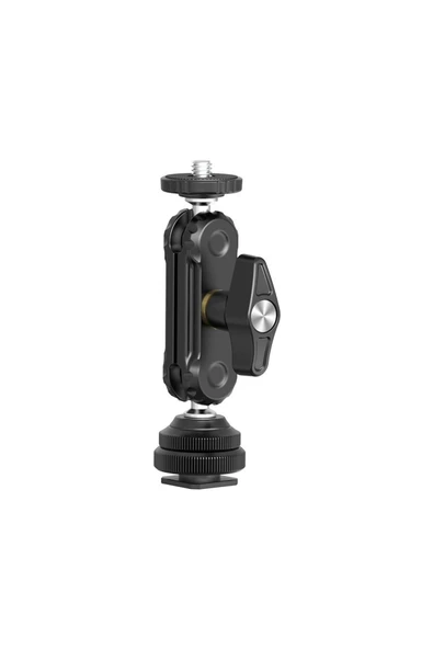 R098 Double Ball Head Magic Arm (1/4"-20 VE COLD SHOE) - Resim 3