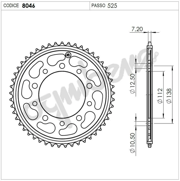 HONDA 600-900 97 OGNIBENE ARKA DİŞLİ 42T ürün görseli 1