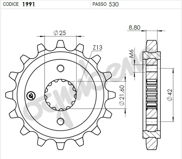 KAWASAKI 600 OGNIBENE ÖN DİŞLİ 18T ürün görseli 1