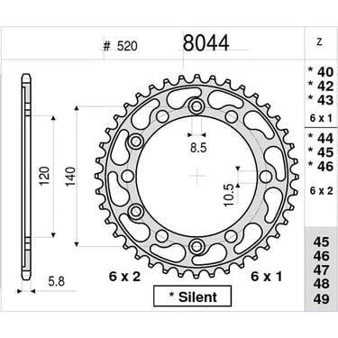 OGNIBENE ARKA DİŞLİ 42T ürün görseli 1