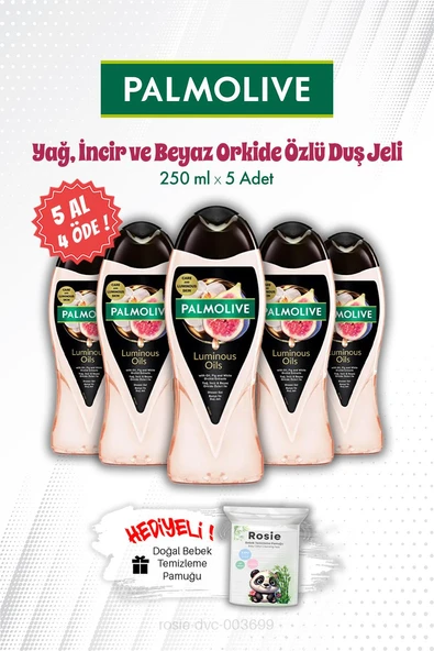 Palmolive 5 AL 4 ÖDE İncir ve Beyaz Orkide Özlü 250 ML Duş Jeli ve ROSIE ürün görseli 1