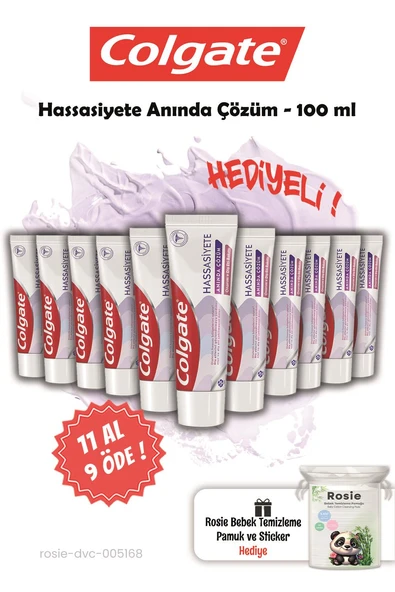 Colgate 100 ml 11 AL 9 ÖDE Hassasiyete Anında Çözüm ve Rosie Hediye ürün görseli 1
