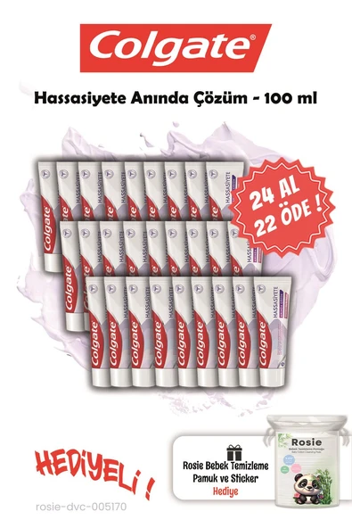 Colgate Hassasiyete Anında Çözüm Diş Macunu 100 ML, 24 AL 22 Öde ve Rosie Hediye ürün görseli 1