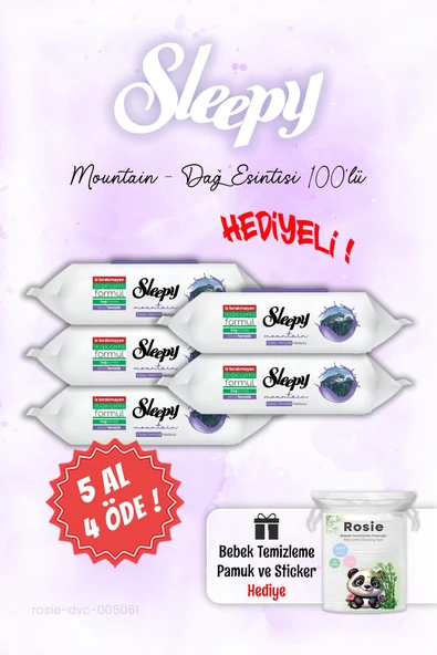 Sleepy 5 AL 4 ÖDE Mountain Dağ Esintisi Islak Havlusu  ve ROSIE ürün görseli 1