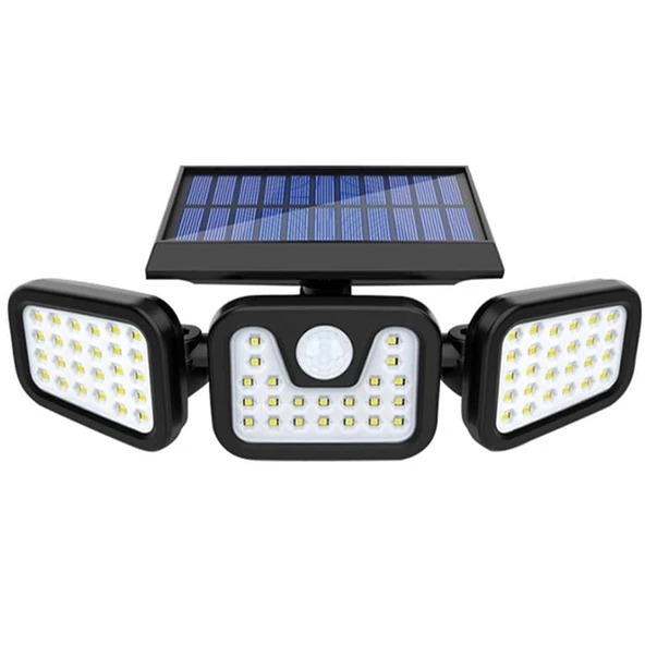 Powermaster MX-W771A Sensörlü 3 Modlu 74 Ledli Solar Aydınlatmalı Duvar Lambası ürün görseli 1