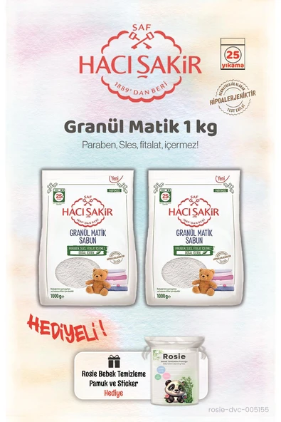 2 Adet Granül Matik Çamaşır Deterjanı 1000 gr ve Rosie ürün görseli 1