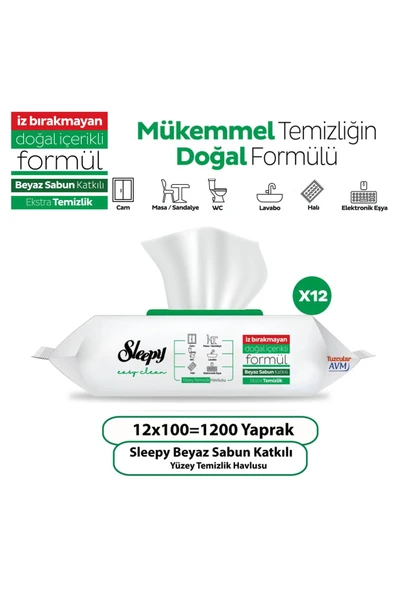 Sleepy Yüzey Temizleme Havlusu 100x12 Paket ürün görseli 1