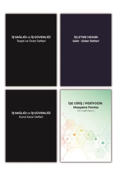 Düvenci İş Sağlığı Güvenliği Kurul Karar, Tespit Öneri, İşe Giriş Muayene ve Gelir Gider Defteri ürün görseli 1