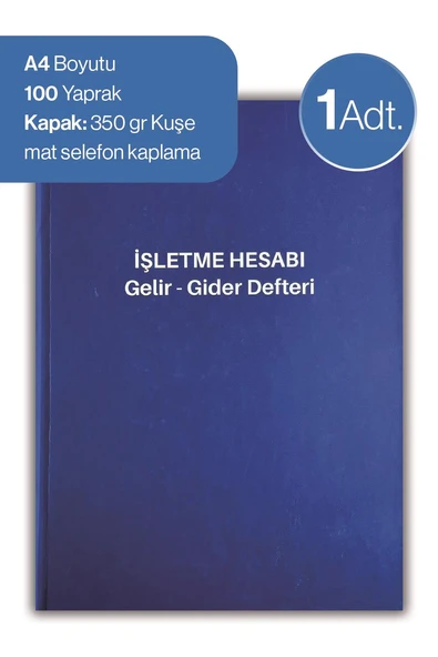 Düvenci İşletme Hesabı Gelir - Gider Defteri ürün görseli 1