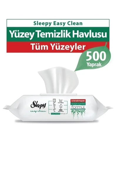 Sleepy Easy Clean Yüzey Temizlik Havlusu 500 Yaprak ürün görseli 1