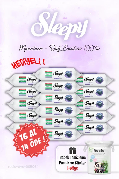 Sleepy Mountain Dağ Esintisi Islak Havlusu 16 AL 14 ÖDE ve ROSIE ürün görseli 1