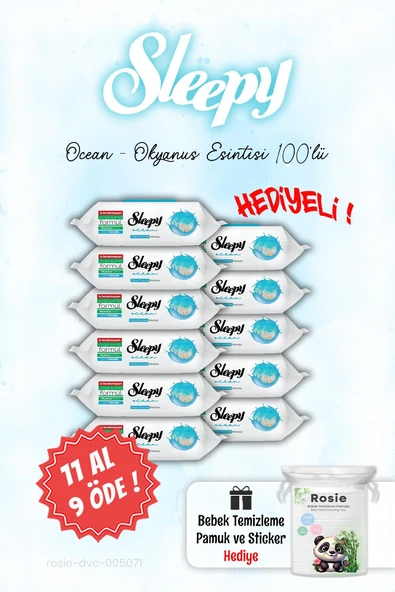 11 AL 9 ÖDE Sleepy Ocean - Okyanus Islak Havlusu  ve ROSIE ürün görseli 1