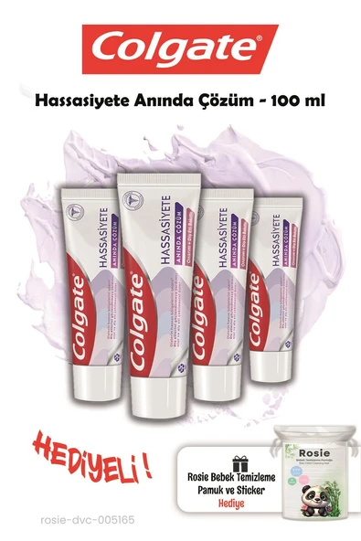 Colgate 4 Adet Hassasiyete Anında Çözüm 100 ml ve Rosie Hediye ürün görseli 1