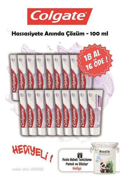 18 AL 16 ÖDE Colgate 100 ml Hassasiyete Anında Çözüm ve Rosie Hediye ürün görseli 1