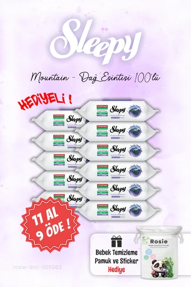 11 AL 9 ÖDE Sleepy Mountain Dağ Esintisi Islak Havlusu  ve ROSIE ürün görseli 1