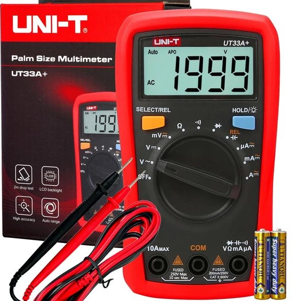 Unit UT 33A+ 600V Dijital Multimetre Ölçü Aleti - Resim 3