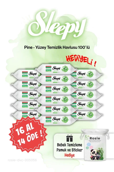 Sleepy Pine Çam Ferahlığı Islak Havlusu 16 AL 14 ÖDE ve ROSIE ürün görseli 1