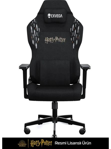 EXVEGA Andromeda 2025 Harry Potter Hogwarts Crest Edition Masajlı Oyuncu Koltuğu Dokuma Kumaş ürün görseli 1