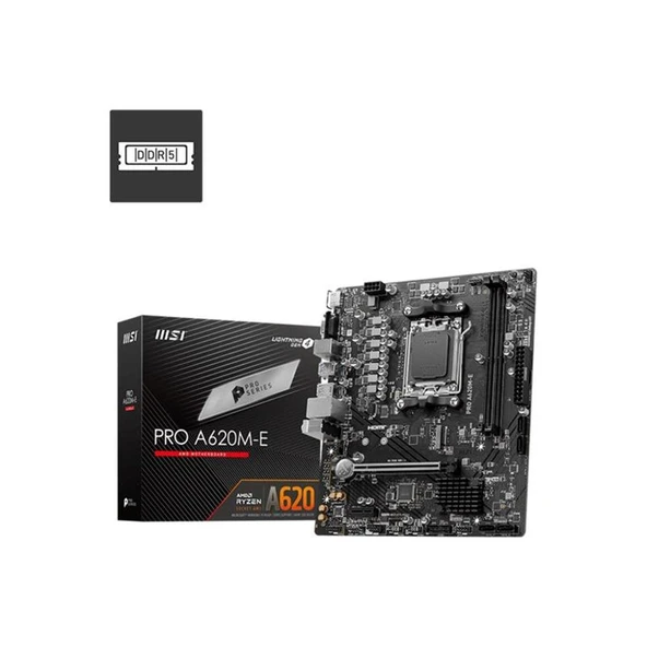 Msı Pro A620M-E Ddr5 6800Mhz Matx Am5 ( Amd Am5 7000 Serisi İşlemci Uyumlu) Anakart ürün görseli 1