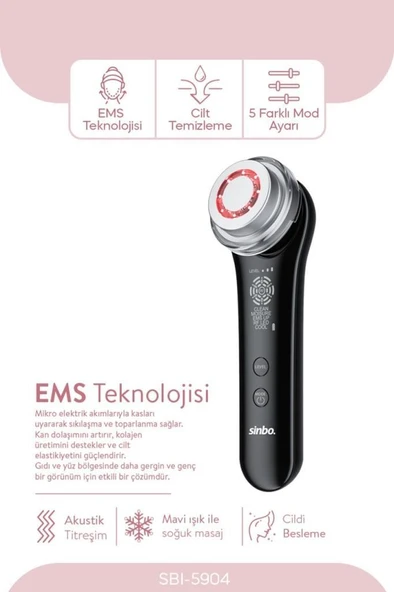 Sinbo Sbı-5904 RF Cilt Gençleştirici Anti-Aging Yüz Bakımı ürün görseli 1