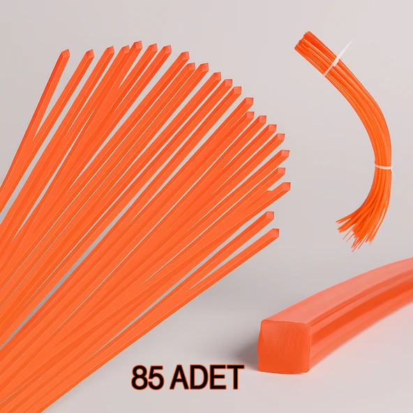 Hazır 85 Adet Kare Çubuk Motorlu Tırpan Misinası Bahçe Dayanıklı Ot Biçme İpi Çubuk 4 mm (28 cm) ürün görseli 1