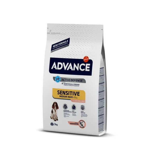 Advance Sensitive Medium Maxi Somunlu Orta Irk  Köpek Maması 3 Kg ürün görseli 1