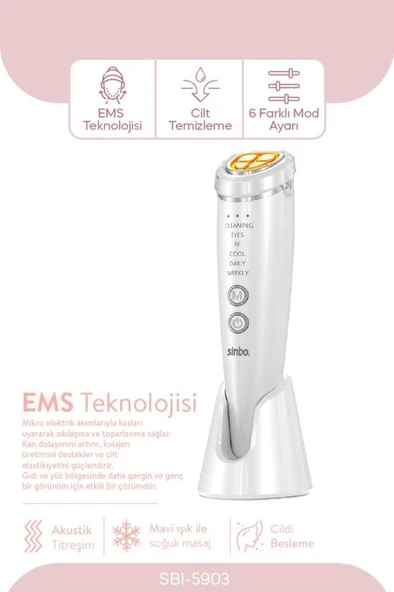Sinbo Sbı-5903 RF Yüz & Boyun Cilt Sıkılaştırıcı Anti-Aging Cihaz ürün görseli 1