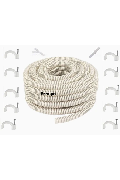 Ermiya Universal Klima Su Tahliye Hortumu 10 Metre Drenaj Tahliye Hortum 10 Kroşe +2 Ek Parça +1 Y ürün görseli 1