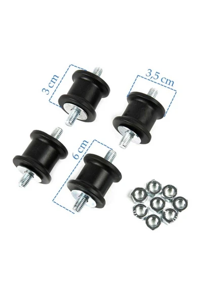 Ermiya Klima Konsol Titreşim Önleyici Takoz Lastiği 45x2 (4'lü Paket) ürün görseli 1