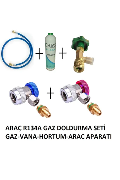 BEKATECH Araç R134a Gaz Doldurma Seti Gaz-vana-hortum-araç Aparatı ürün görseli 1
