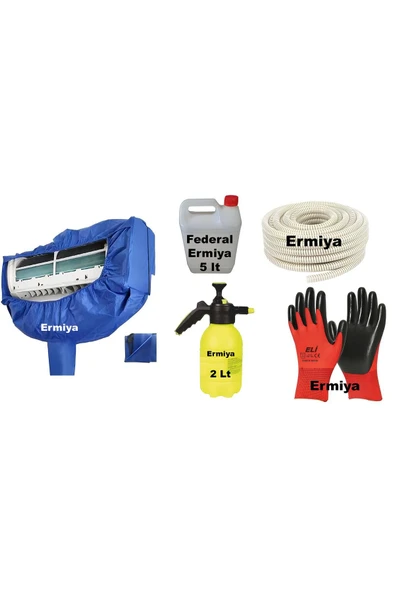 Ermiya Set 6-klima Temzilik Branda 3 Metre Hortum Eldiven Fırça 5 Lt Ilaç Hellove Püskürtme Sprey Şişesi ürün görseli 1
