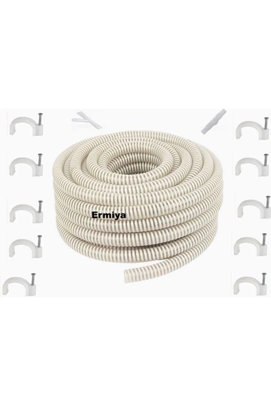 Ermiya Set-6- 50 -Mt-Anadolu Klima Su Tahliye Drenaj Hortumu 1 Ek Ek 1  Y-50 Çivi Kroşe ürün görseli 1