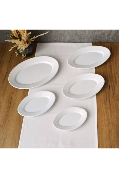 Ermiya 6 Adet Termostar Enternasyonel Kırılmaz Melamin Arya Kayık Tabak 32 Cm ürün görseli 1