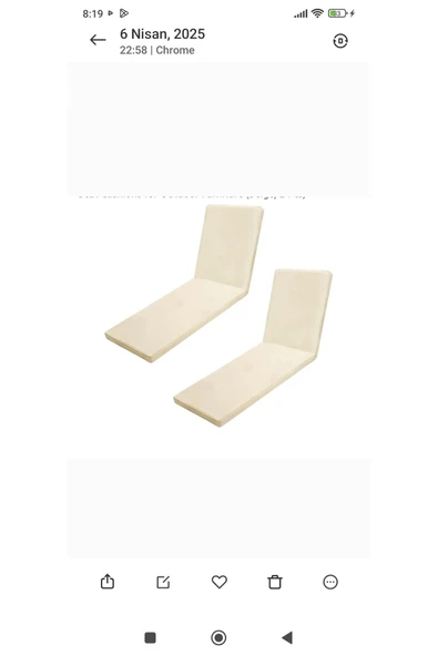 RevuBaby 2 Adet 180*55*5 Cm Katlanır Şezlong Minder Şezlong Minderi Yıkanabilir ürün görseli 1