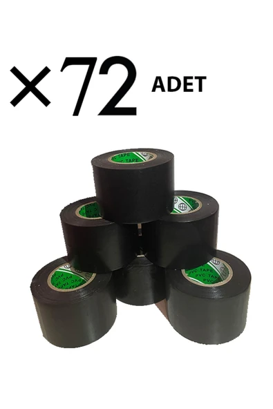 Globus Pvc Geniş Izole Bant 50 mm X 25 mt Siyah 72 Adet ürün görseli 1