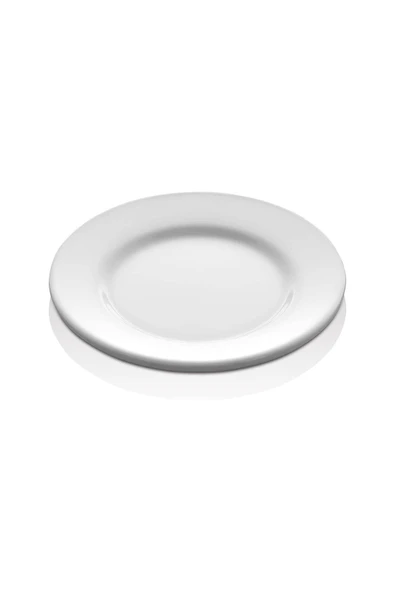 Ermiya 25 Cm Polythermo Kırılmaz Melamin Servis Tabak Seti-BPA İçermez 6'lı Set (Beyaz) ürün görseli 1