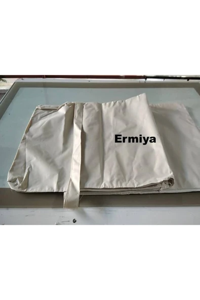 Dogant Klasik Süngersiz Şezlong Minderi Kılıfı Krem Fermuarlı Polyester Impertex Kumaş 185*55*5 Cm Bej 2 Y ürün görseli 1