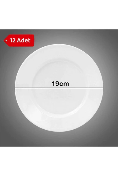 Avangart Mutfak 12 ADET - 19cm İnce Kırılmaya dayanıklı Melamin Tatlı, Pasta, Börek, Pilav, Servis Tabağı, Lokanta ürün görseli 1