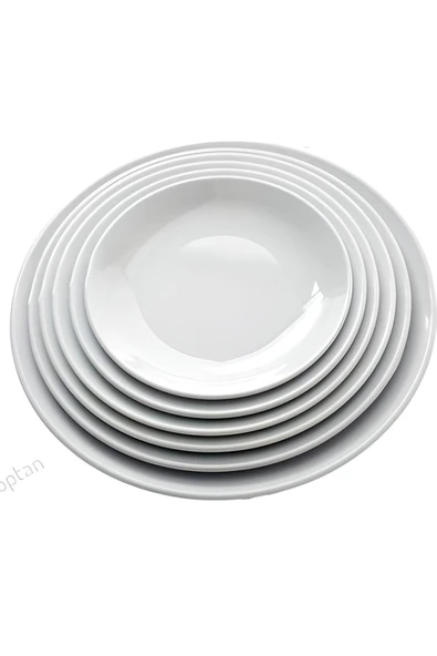 Ermiya 6 Ad Serving Slate Merid Arya Beyaz Melamin Servis Tabak Çeşitleri 17 Cm ürün görseli 1