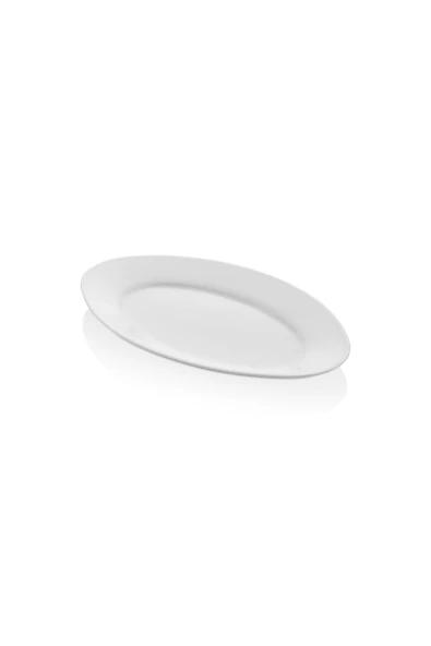 MorzaHome Melamin X6 Adet No:3 Kayık Tabak 30cm Beyaz (30x19x2.4cm 173gr).Moı ürün görseli 1