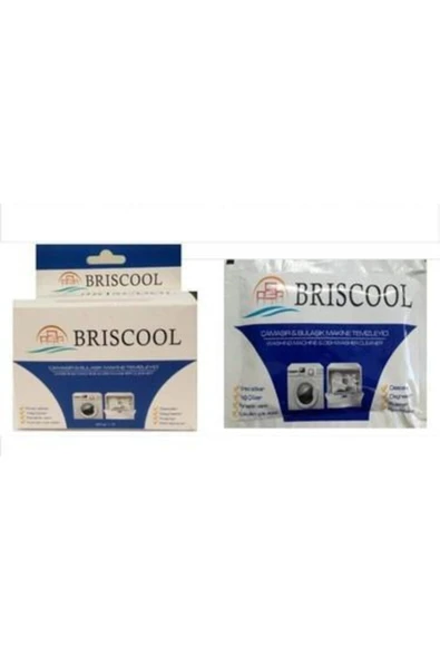 Brıscool 15 Adet Çamaşır Ve Bulaşık Makinesi Temizleyicisi Yağ Kir Koku Por Için ürün görseli 1